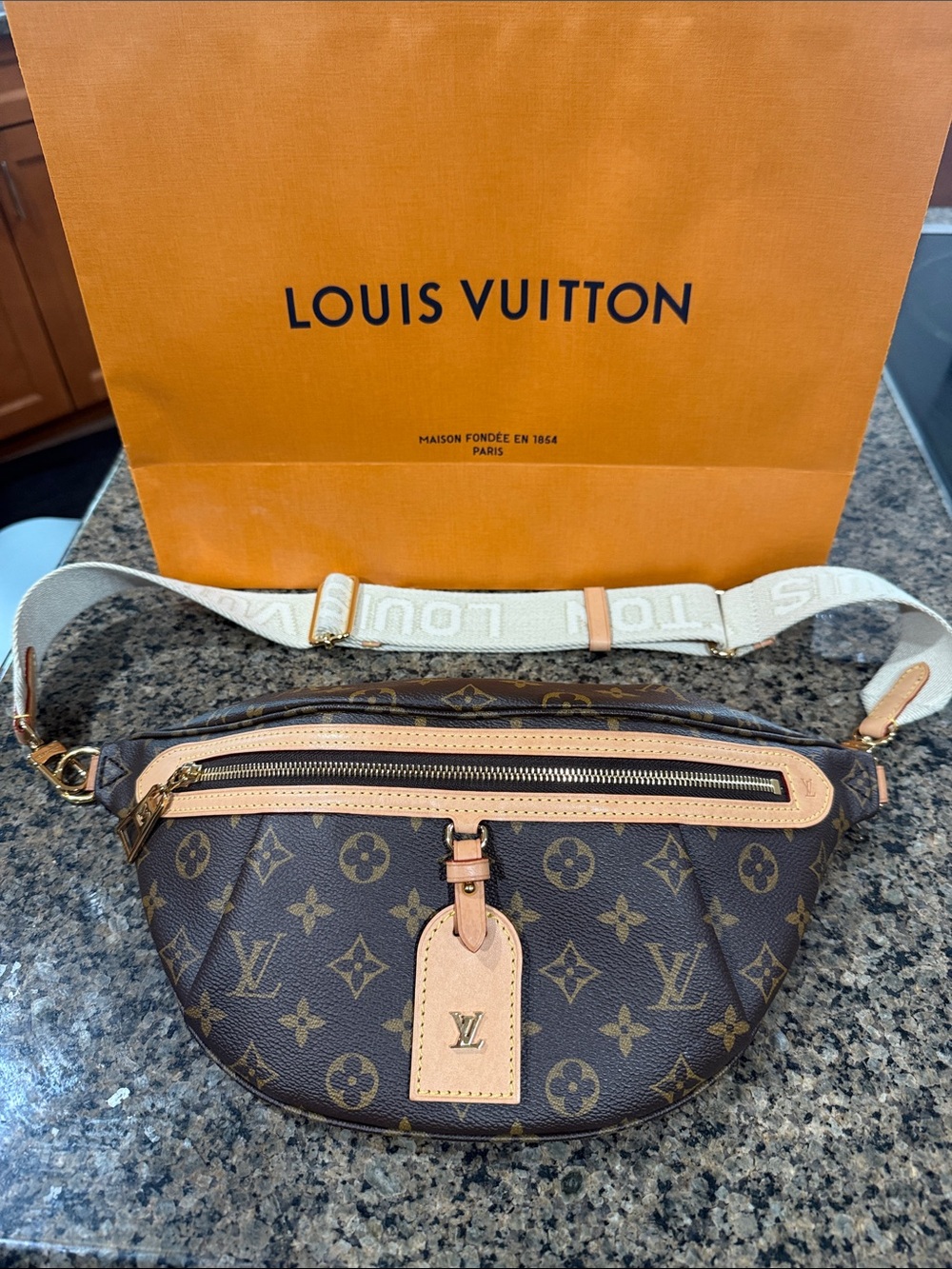 Louis Vuitton Brown Monogram Canvas Bumbag High Rise